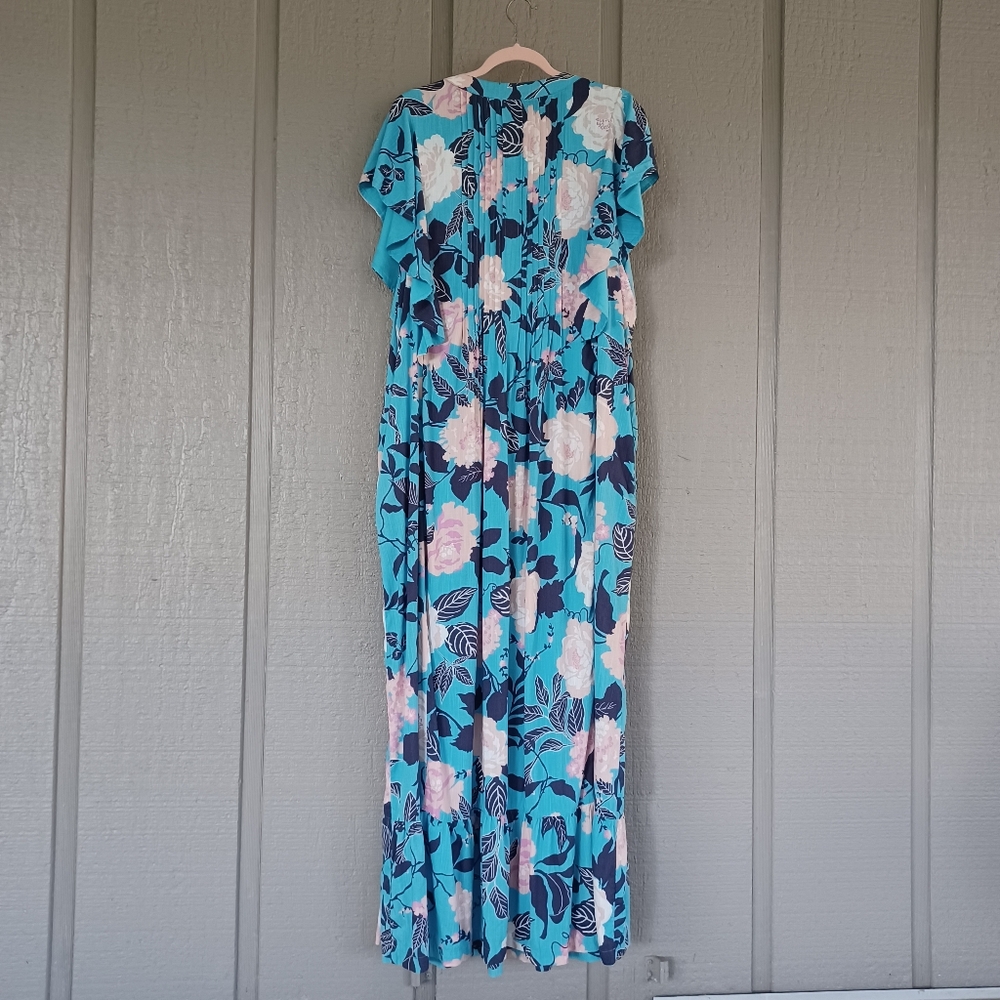Anthropologie Maeve Cassandra Maxi Dress Size XL Women Feminine Pockets Buttons - Picture 6 of 15